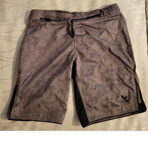 Hayabusa Hexagon BJJ Shorts, Grey, Men's Large